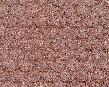 Patterned Sheets - Roofing - Scalloped Tile - .020 x 7 x 12` pkg(2) -- .375` Red Tiles, G, Plastruct Inc 91654