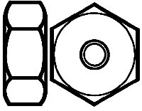 Nylon Hex Nuts pkg(12) -- 4-40 .100 x 1/4′ .25 x .64cm, All Scales, Walthers Tools & Screws 1256