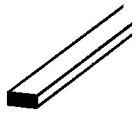 Styrene Plastic Strips -- .020 x .030 x 10′ .05 x .08 x 25.4cm pkg(10), All Scales, Plastruct Inc 90721