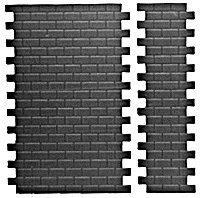 Concrete Block Walls -- 14-1/2 x 9-1/4′, HO, Pikestuff 1006