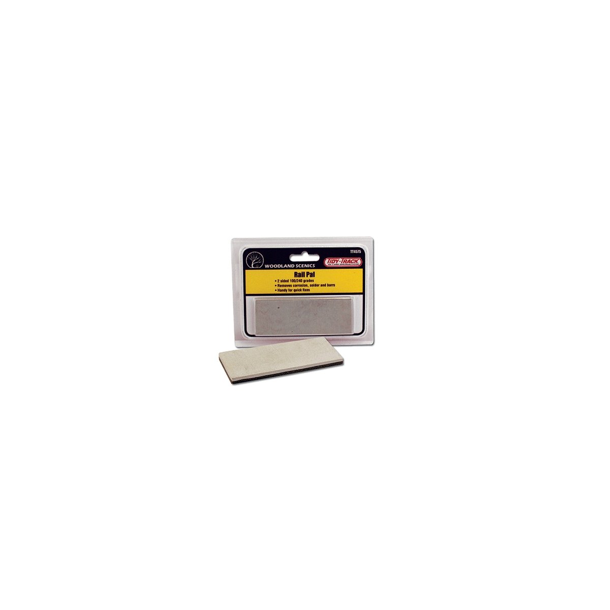 Rail Pal(TM) - Tidy Track(TM) -- 2-Sided Pad Rescue (Heavy Cleaning)/Maintenance (Cleani, All Scales, Woodland Scenics 4575