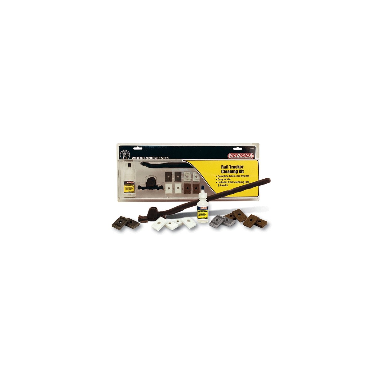 Rail Tracker(TM) Cleaning Kit -- Tidy Track(TM), All Scales, Woodland Scenics 4550