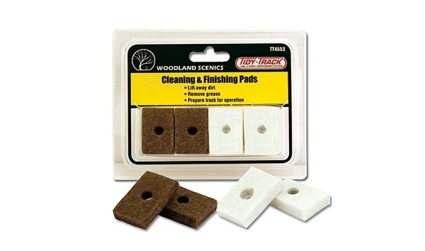 Cleaning & Finishing Replacement Pads - Tidy Track(TM) -- pkg(8), All Scales, Woodland Scenics 4553