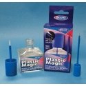 Plastic Magic Thin Plastic Cement w/2 Brushes - 1 Second Cement -- 1.4oz 40mL, All Scales, Deluxe Materials Ltd AD77