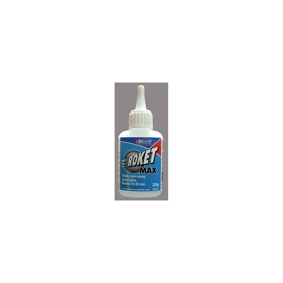 Roket Max CA -- Thick/Gap Filling - .7oz 20g, All Scales, Deluxe Materials Ltd AD45