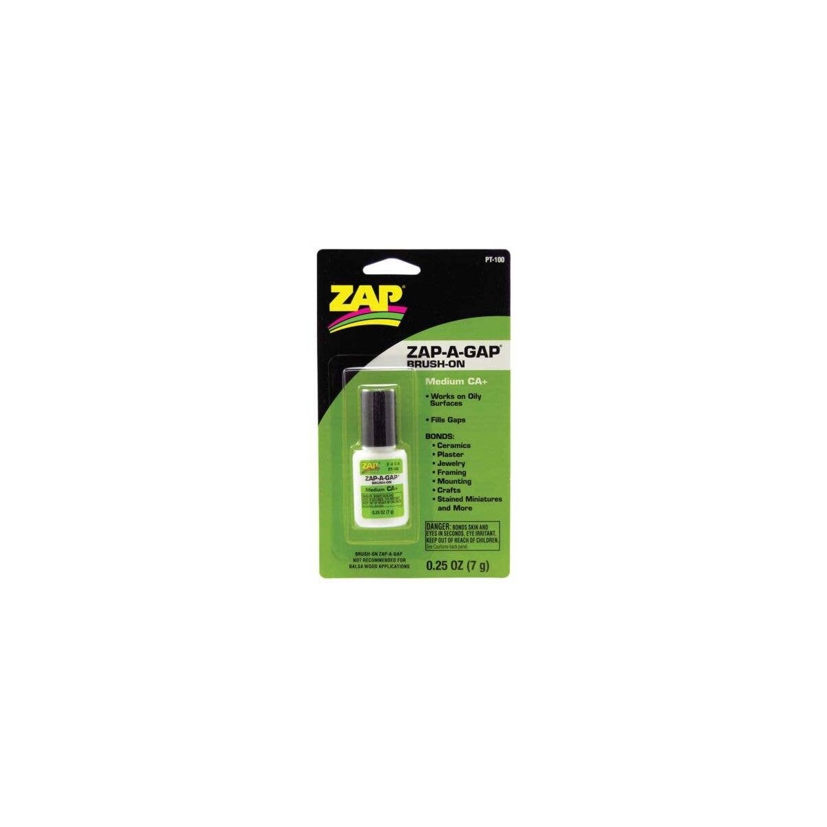 Zap-A-Gap CA+ Brush-On -- 1/4oz 7.4mL, All Scales, Robart Mfg Inc 100