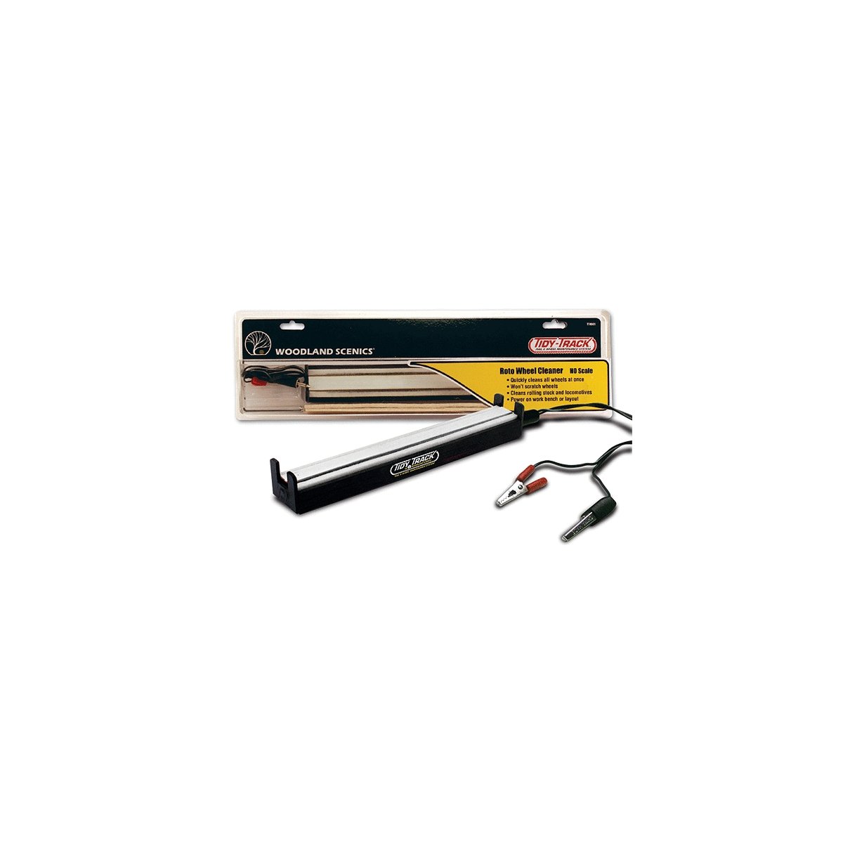 Roto Wheel Cleaner(TM) - Tidy Track(TM) -- With Replacement Pads, HO, Woodland Scenics 4561