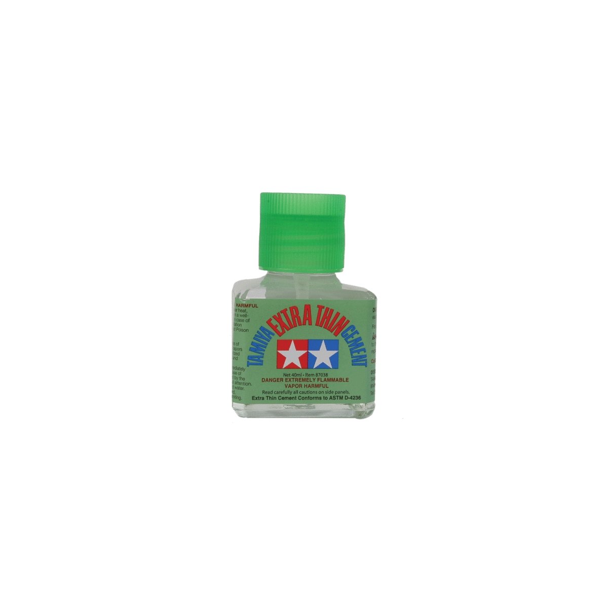 Liquid Plastic Cement -- Extra Thin - 1.4oz 40mL, All Scales, Tamiya Paints 87038