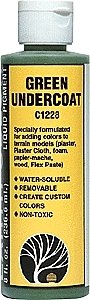 Earth Colors Liquid Pigment(TM) - 8oz 237mL Bottle -- Green, All Scales, Woodland Scenics 1228