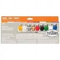 All-Purpose Enamel Paint Set for Craft and Hobby -- 8 Colors, Thinner, 1 Brush, Mixing Tray, All Scales, Testor Corp 281231