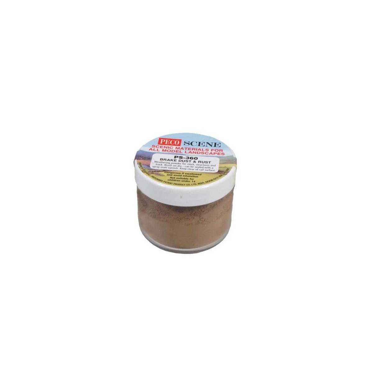 Brake Dust and Rust Weathering Powder, All Scales, Peco PS360