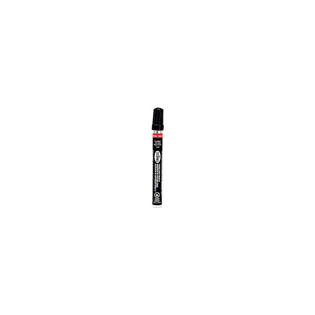 Enamel Paint Markers - 1/3oz 9.9mL -- Black (Flat), All Scales, Testor Corp 2549
