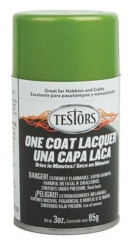 One-Coat Metallic Lacquer Spray Paint - 3oz 88.7mL -- Lime Ice, All Scales, Testor Corp 1835