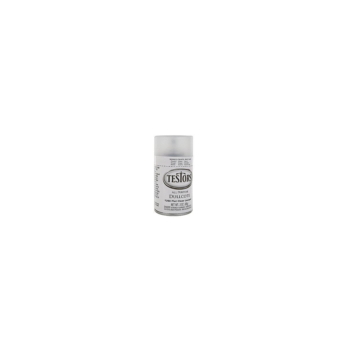 Dullcote Clear Finish -- 3oz 88.7mL Spray Can, All Scales, Testor Corp 1260