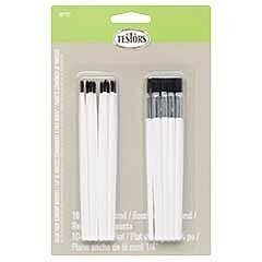 Economy Paint Brush Set - Carded -- 10 Each: Pointed Round and 1/4′ Wide Flat Brushes, All Scales, Testor Corp 281177