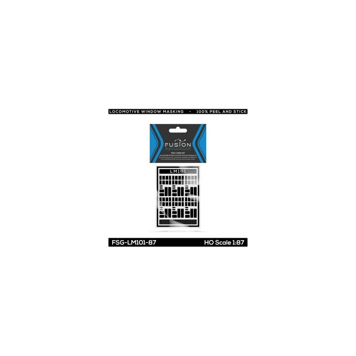EMD SD70ACe & SD70M-2 Locomotive Window Masking Set, HO, FUSION SCALE GRAPHICS 120101