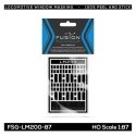 GE GEVO Locomotive Window Masking Set, HO, FUSION SCALE GRAPHICS 120200