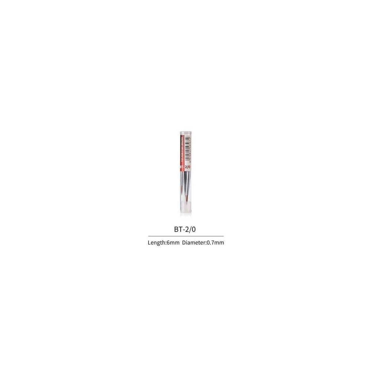 Interchangeable Aluminum-Shank Fine Brush Tips -- 2/0 pkg(3), All Scales, DSPIAE 20