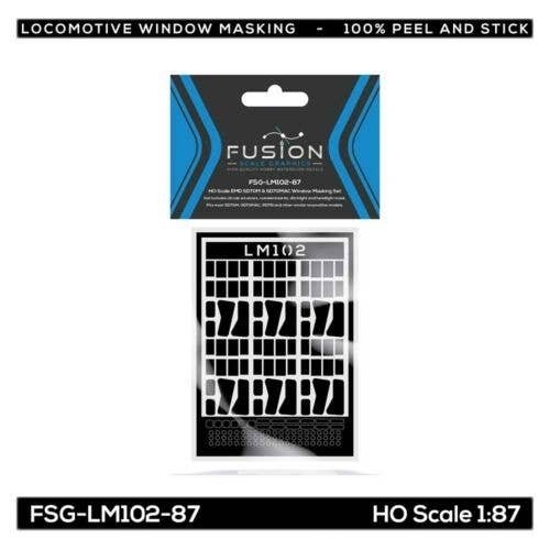 EMD SD70M & SD70MAC Locomotive Window Masking Set, HO, FUSION SCALE GRAPHICS 120102