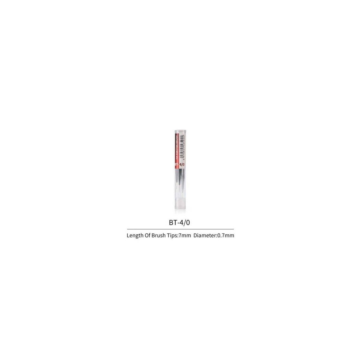 Interchangeable Aluminum-Shank Fine Brush Tips -- 4/0 pkg(3), All Scales, DSPIAE 40