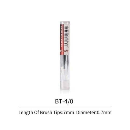 Interchangeable Aluminum-Shank Fine Brush Tips -- 4/0 pkg(3), All Scales, DSPIAE 40