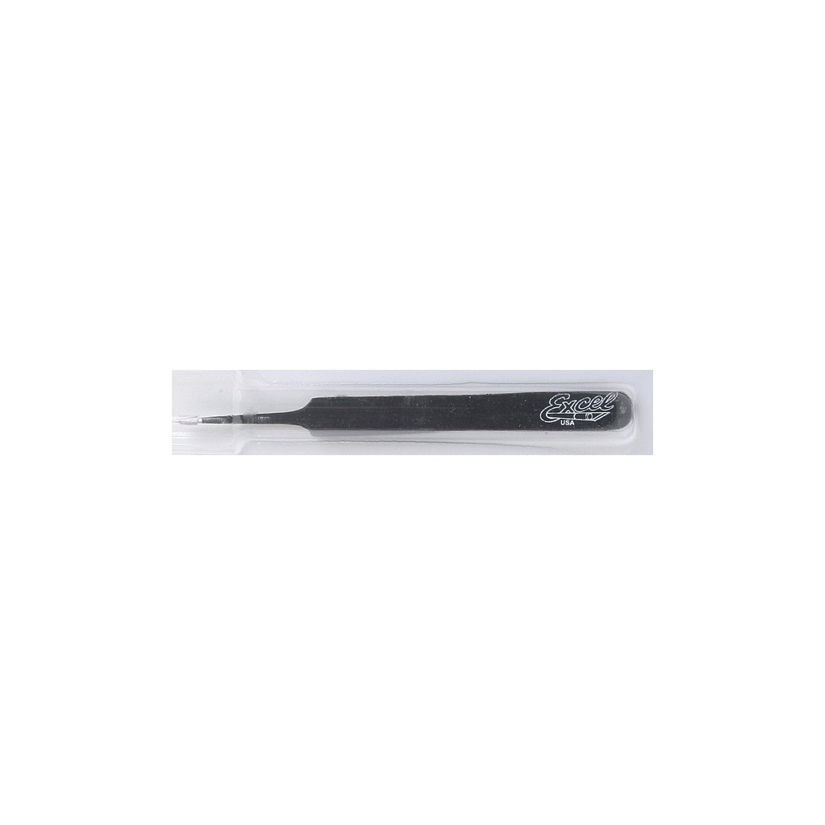 Straight Fine Point Tweezers -- Black, All Scales, Excel Hobby Blades Corp. 30421