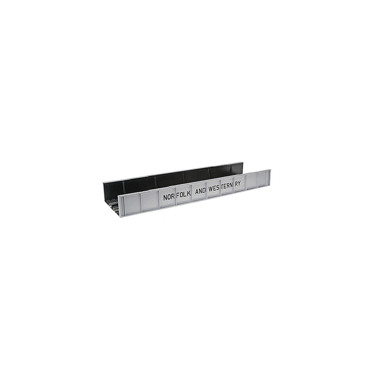 Decorated Plate Girder Bridge w/Code 100 Track -- Norfolk & Western (silver), HO, Atlas Model Railroad Co. 70000002