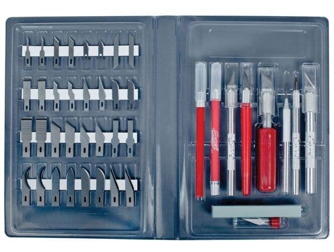 Super Deluxe Knife Set -- In Vinyl Case, All Scales, Excel Hobby Blades Corp. 44200