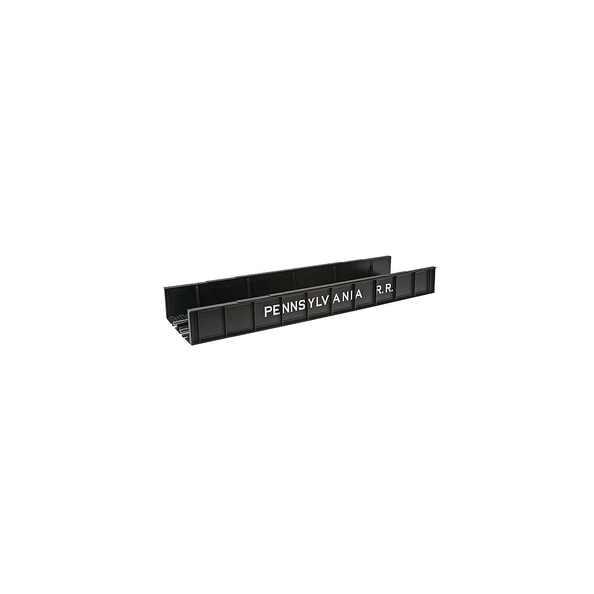 Decorated Plate Girder Bridge w/Code 100 Track -- Pennsylvania Railroad (black, white), HO, Atlas Model Railroad Co. 70000003