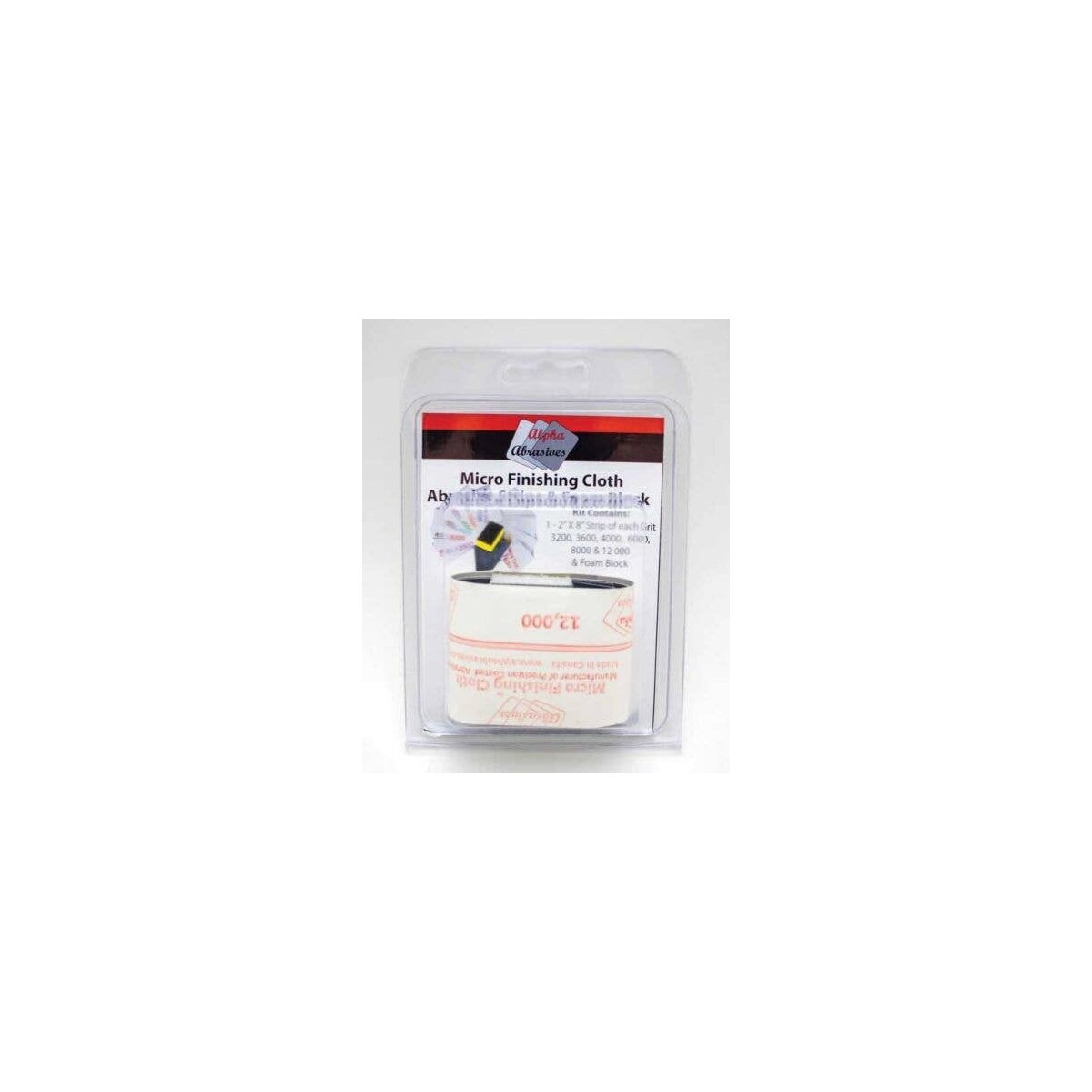 Micro Finishing Cloth Abrasive Strips with Foam Block -- 2 x 8′ Sheets 1 Each: 3, All Scales, Profile Accessories Inc. 3000