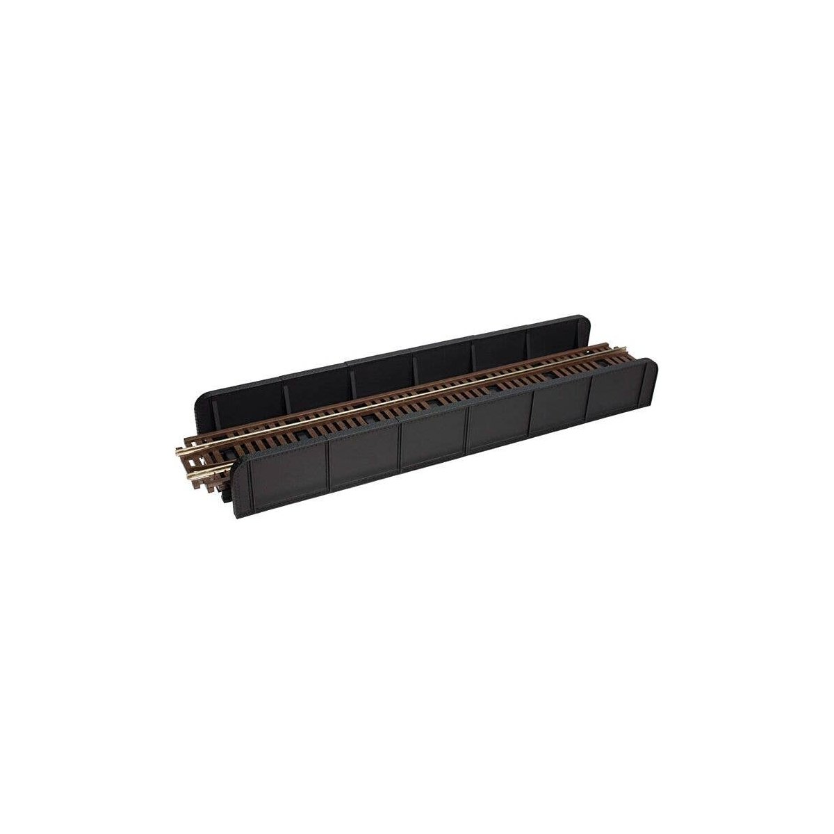 Through Plate-Girder Bridge with Code 100 Track -- Kit - Single-Track (black), HO, Atlas Model Railroad Co. 880