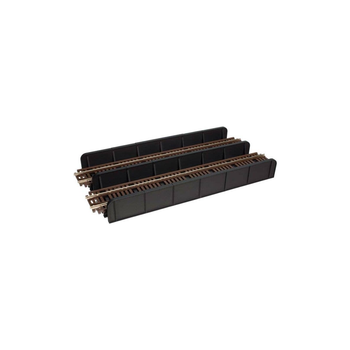 Through Plate-Girder Bridge with Code 100 Track -- Kit - Double Track, Bridge: 8` 20.3cm, Track: 9` 22.9cm, HO, Atlas Model Ra