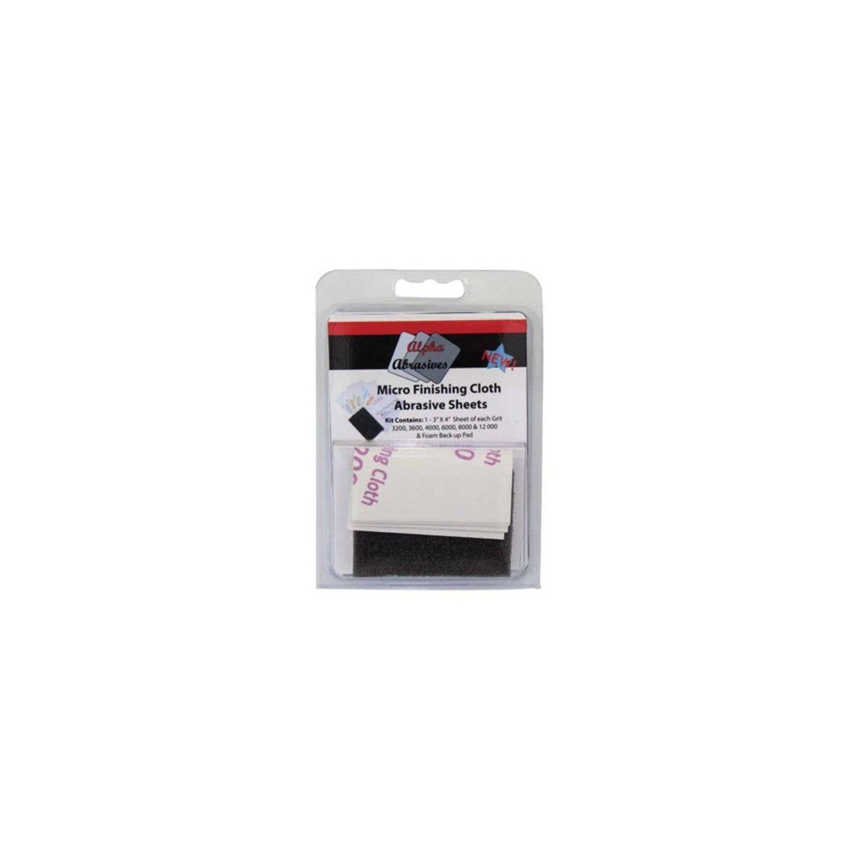 Micro Finishing Cloth Abrasive 3 x 4′ Sheets with Foam Back-Up Pad -- 1 Each: 1, All Scales, Profile Accessories Inc. 2050A