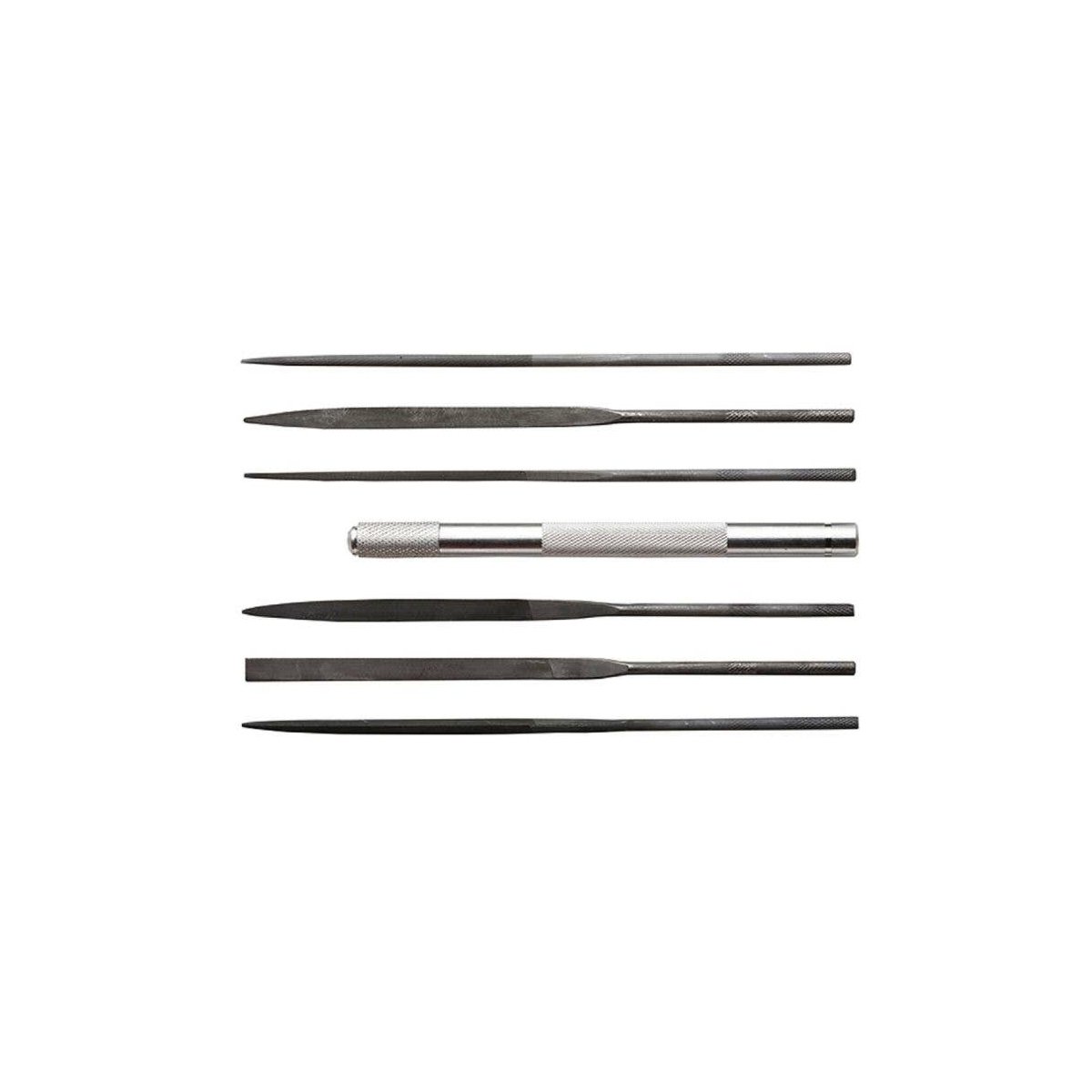 5 1/2′ Long, Cut 2 Needle Files -- 6-Piece Assorted Set with Handle (Carded), All Scales, Excel Hobby Blades Corp. 55668