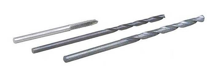 Tap & Drill Set -- 0-80 Tap, 52 & 55 Drills, All Scales, Kadee Quality Products 780