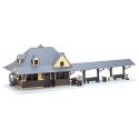 Hillside Structure Series - Kit -- Suburban Passenger Station w/One Station Platform 7-5/16 x 10-5/16 x 7-1/2′, O, Atlas O 690