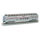 Budd 85′ Full-Length Dome w/Lights - Ready to Run - Silver Series(R) -- Amtrak (Phase III, Equal red & blue Stripes), HO, Bach