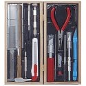 Deluxe Railroad Tool Set with Wooden Storage Box, All Scales, Excel Hobby Blades Corp. 44289