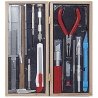 Deluxe Railroad Tool Set with Wooden Storage Box, All Scales, Excel Hobby Blades Corp. 44289