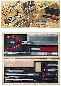Deluxe Wooden Boxed Tool Sets -- Ship Builders Tool Set, Boxed, All Scales, Excel Hobby Blades Corp. 44291