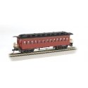 1860 - 1880 Wood Coach - Ready to Run - Silver Series(R) -- Painted, Unlettered (red), HO, Bachmann Industries 13402