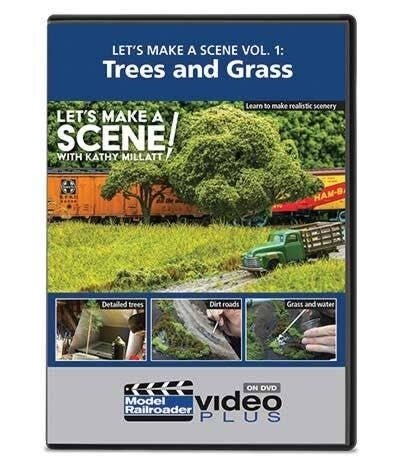 Let′s Make a Scene - Model Railroader Video Plus DVD -- Volume 4: Trees and Grass, 1 hour 15 m, All Scales, Firecrown 15352