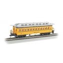 1860 - 1880 Wood Coach - Ready to Run - Silver Series(R) -- Durango & Silverton 257 `Shenandoah` (yellow, silver), HO, Bachmann 