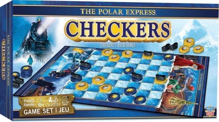 The Polar Express(TM) -- Checkers Board Game, All Scales, Train Enthusiast Vendors 419834