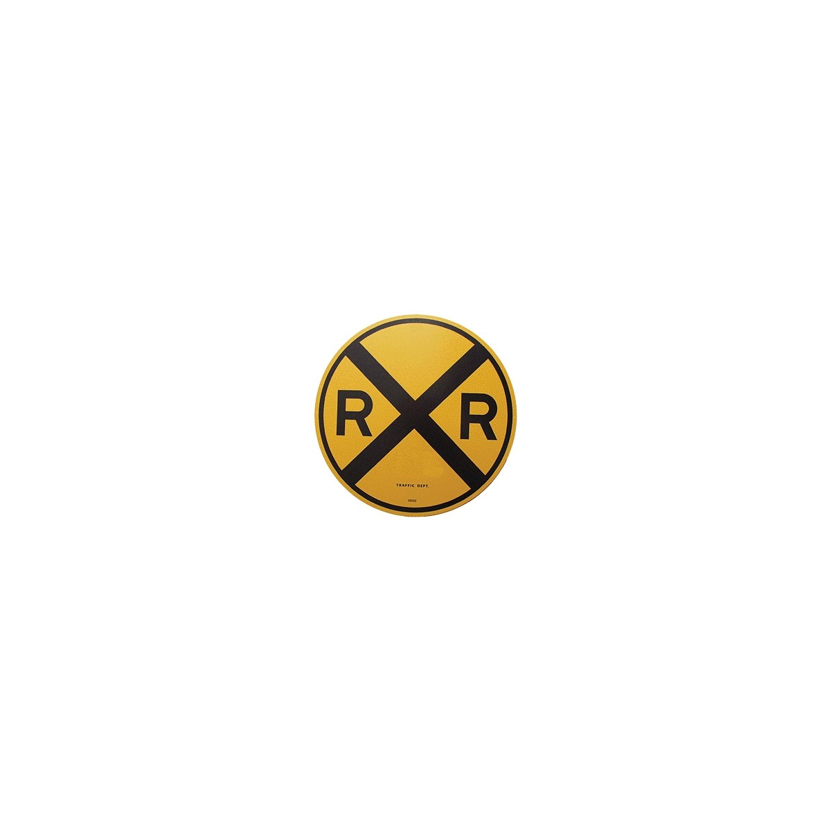 18′ Heavy-Duty Aluminum Sign -- Railroad Crossing Advance Warning (round yello, All Scales, Microscale Industries Inc 10201