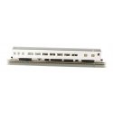 85′ Smooth-Side Coach w/Lights - Ready to Run -- Painted, Unlettered (aluminum), HO, Bachmann Industries 14208