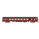 85′ Smooth-Side Coach with Interior Lights - Ready to Run -- Pennsylvania Railroad 3 (Fleet of Modernism, Tuscan, red, black),