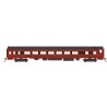 85′ Smooth-Side Coach with Interior Lights - Ready to Run -- Pennsylvania Railroad 3 (Fleet of Modernism, Tuscan, red, black),