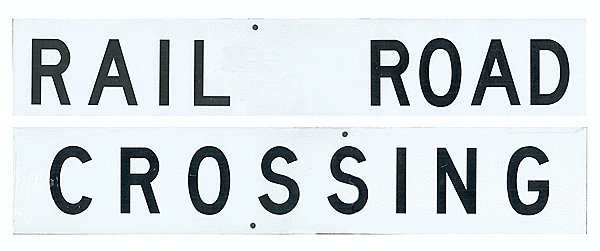 24′ Embossed, Die-Cut Metal Sign -- Railroad Crossing (Crossbuck), All Scales, Microscale Industries Inc 10200