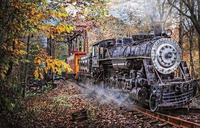 Train Puzzle -- Train′s Coming (1000 Pieces), All Scales, Train Enthusiast Vendors 30121